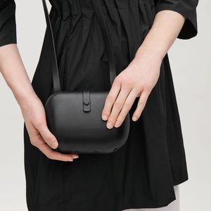 COS small hard case leather crossbody bag